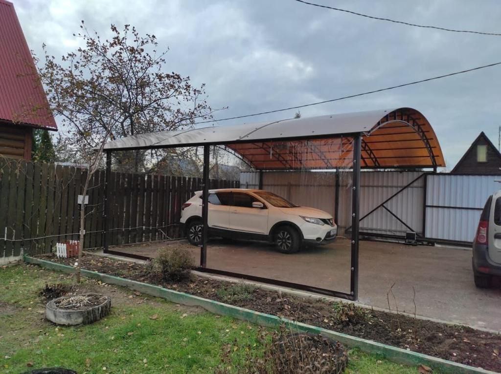 Прозрачные шторы ПВХ для навеса под автомобиль в Звенигороде